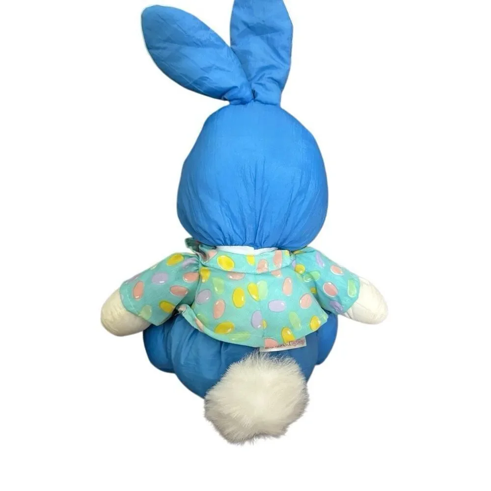 Blue Rabbit Easter Bunny Plush Jellybean Outfit Parachute Nylon Vintage 80s